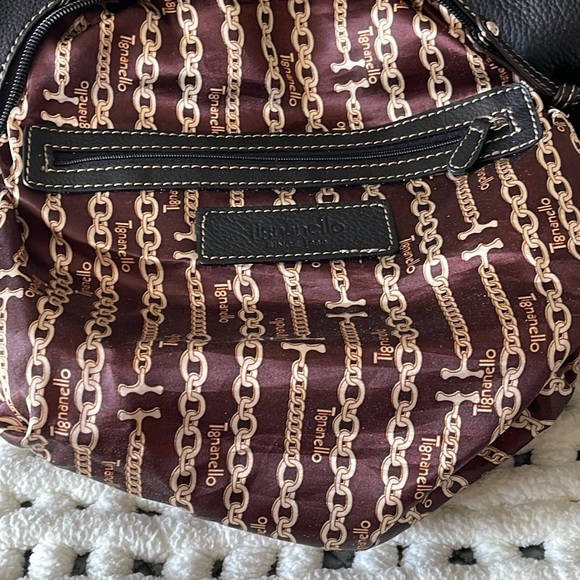 Authentic Tignanello satchel. Black leather,stunning lining. Silver hardware.EUC - Picture 8 of 12